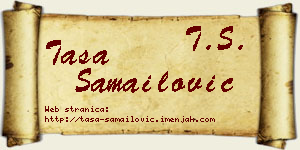 Tasa Samailović vizit kartica